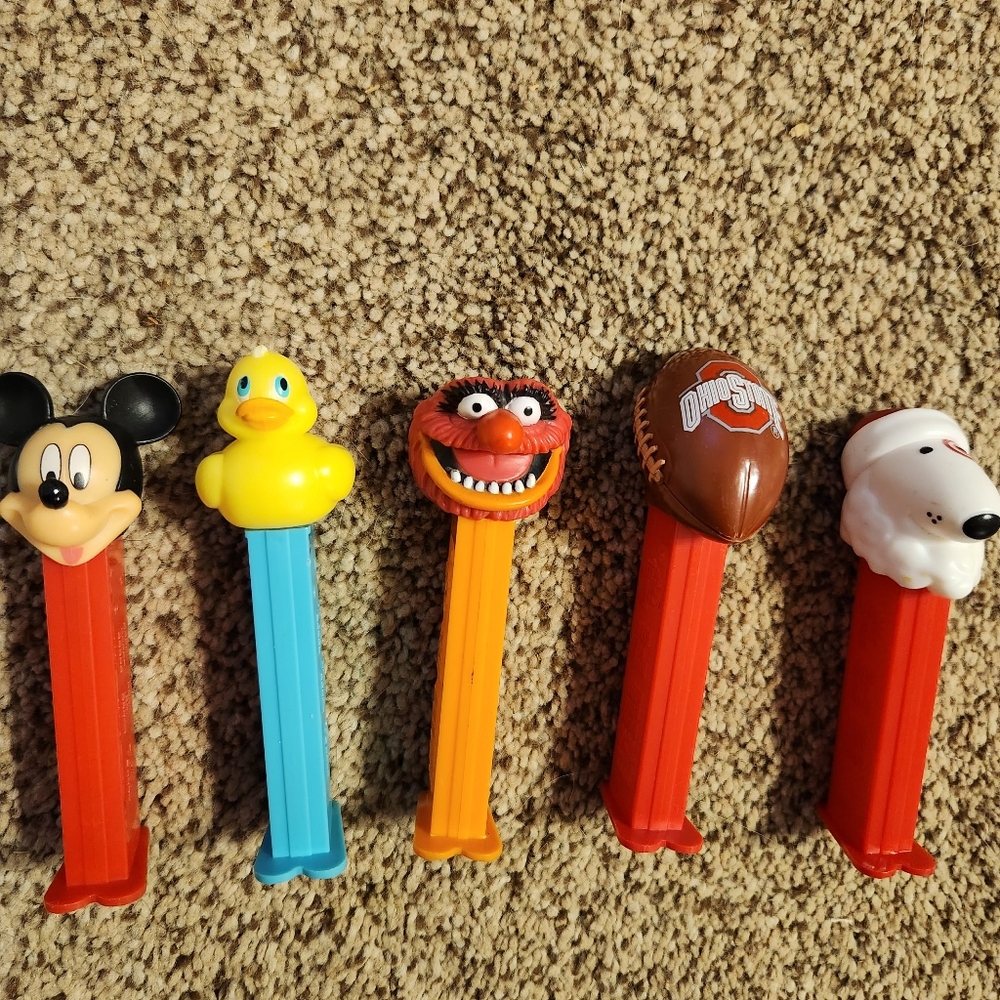 Vintage Pez Dispensers. Mickey Mouse, Rubber Duck, Santa Target Dog, Animal